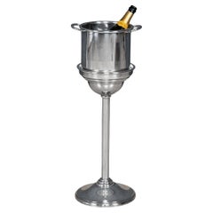 Seau à champagne Art déco du milieu du XXe siècle sur Stand, Made In USA c.1960