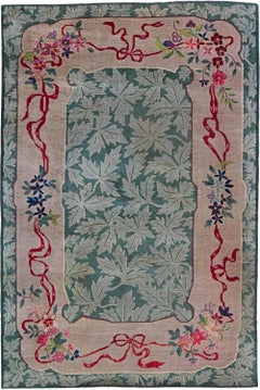 Midcentury Art Deco Chinese Handmade Wool Rug