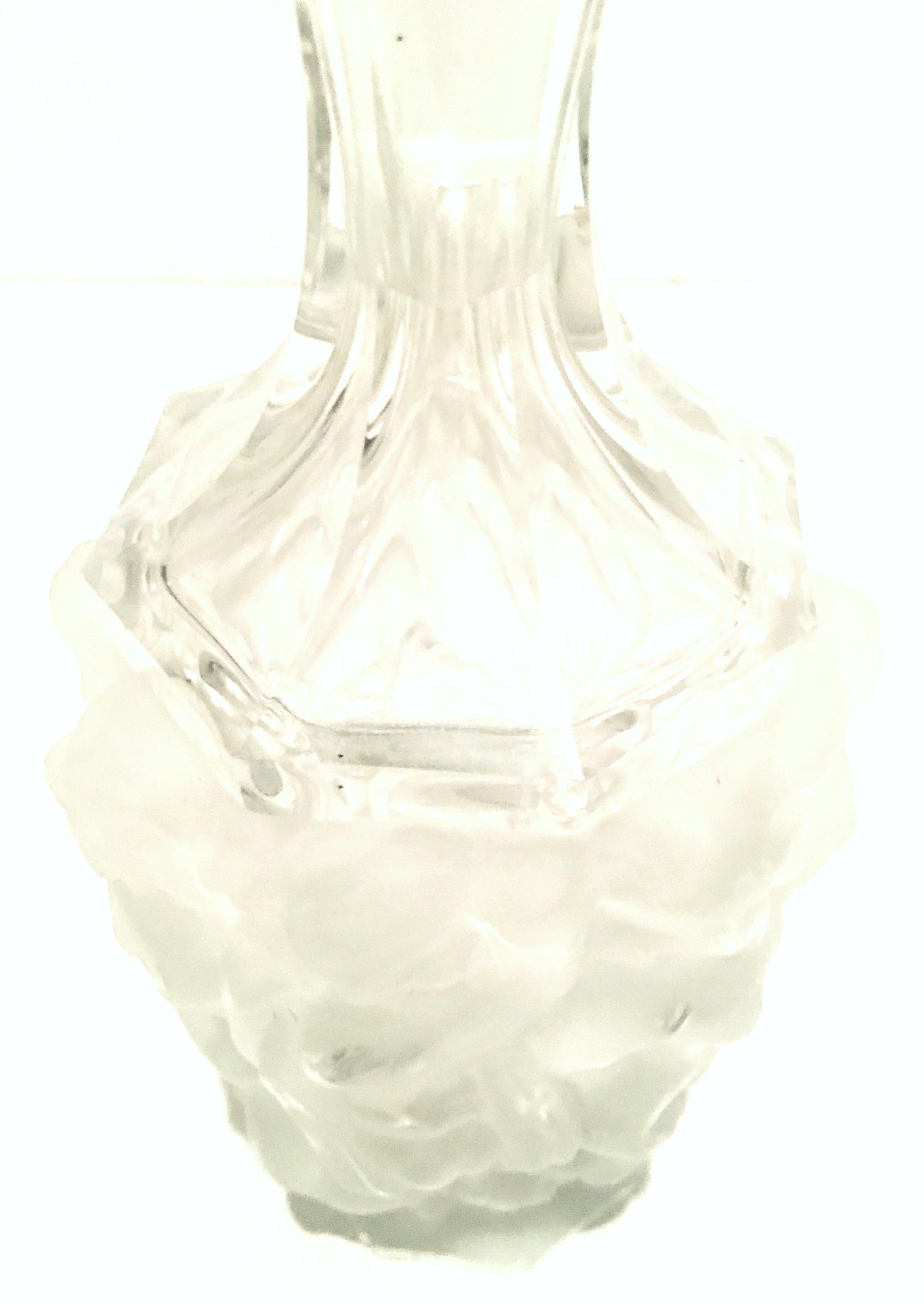 Mid-20th Century Art Deco Cut Crystal Liquor Decanter by, Frantisek Halama In Good Condition In West Palm Beach, FL