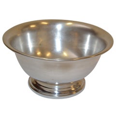 8 bols Poole Silver Company en métal argenté Art Déco Paul Revere du milieu du 20ème siècle