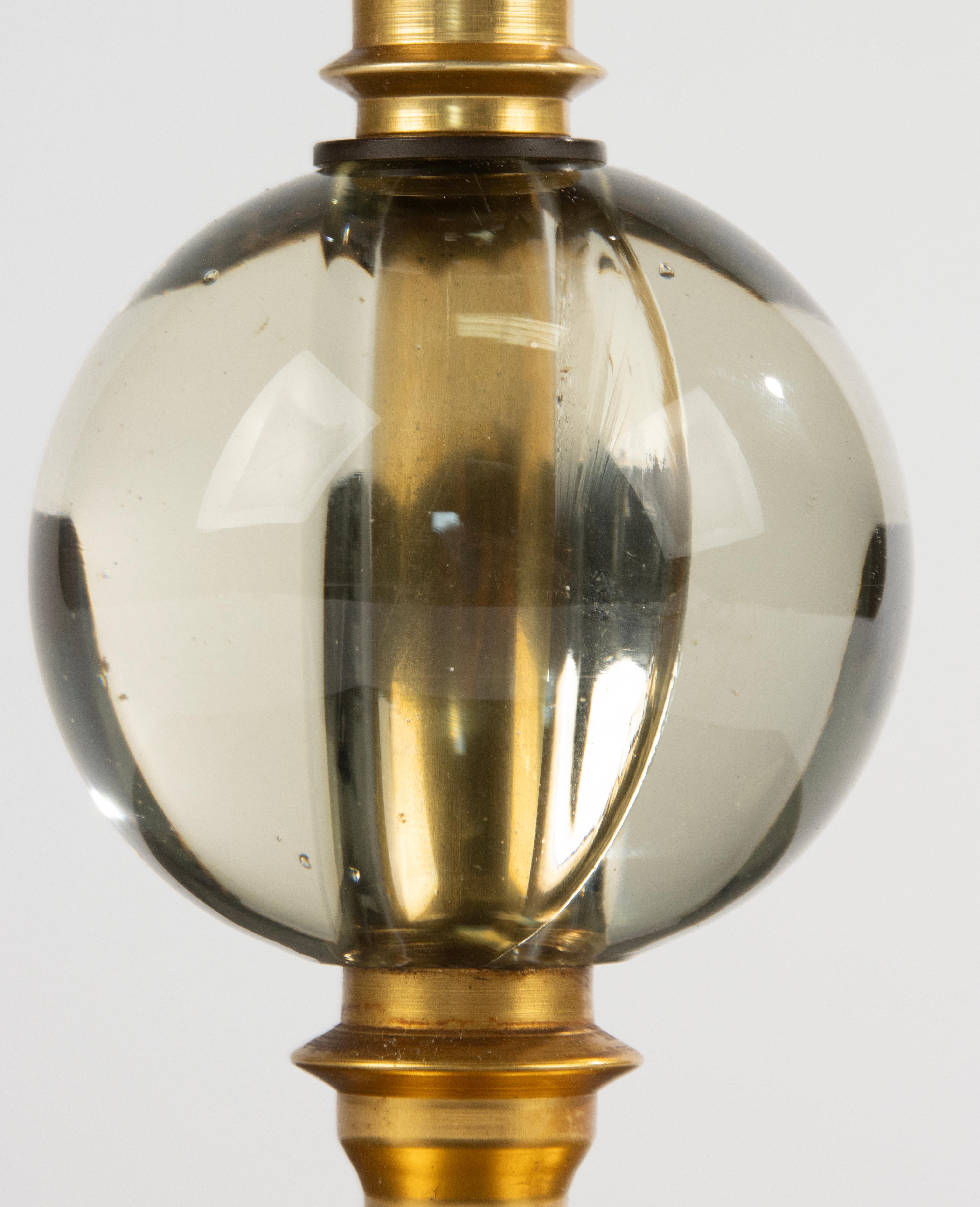 Lampe de table Art Déco du milieu du 20ème siècle - Balls en verre Base en métal en vente 8
