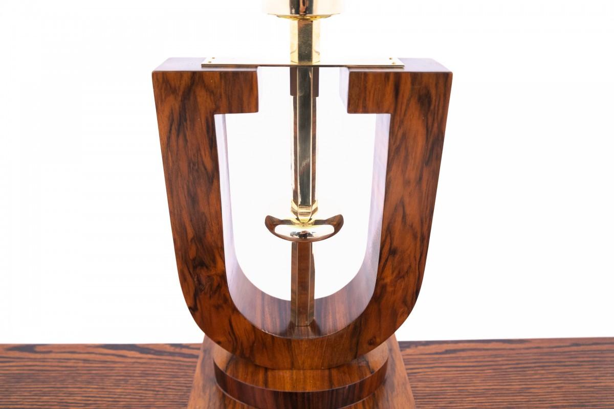 Polish Mid-20th century Art Deco table lamp, Poland. For Sale