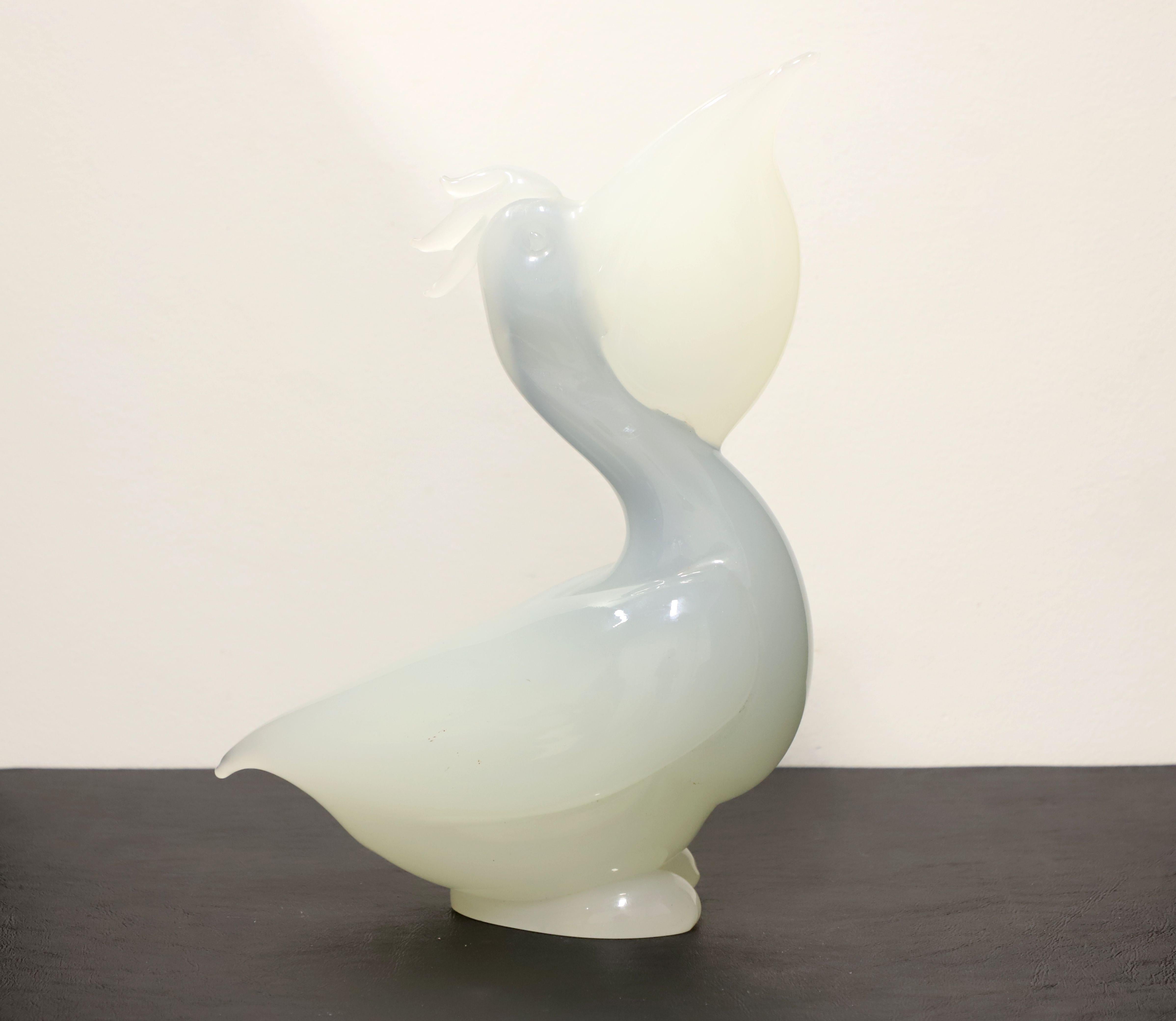 Italian Late 20th Century Murano Art Glass Pelican Sculpture, Attrib to Gambaro & Poggi For Sale