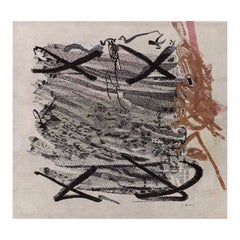 Tapis d'art moderne du milieu du XXe siècle ( 152,5 cm x 152,5 cm - 198 x 208 )