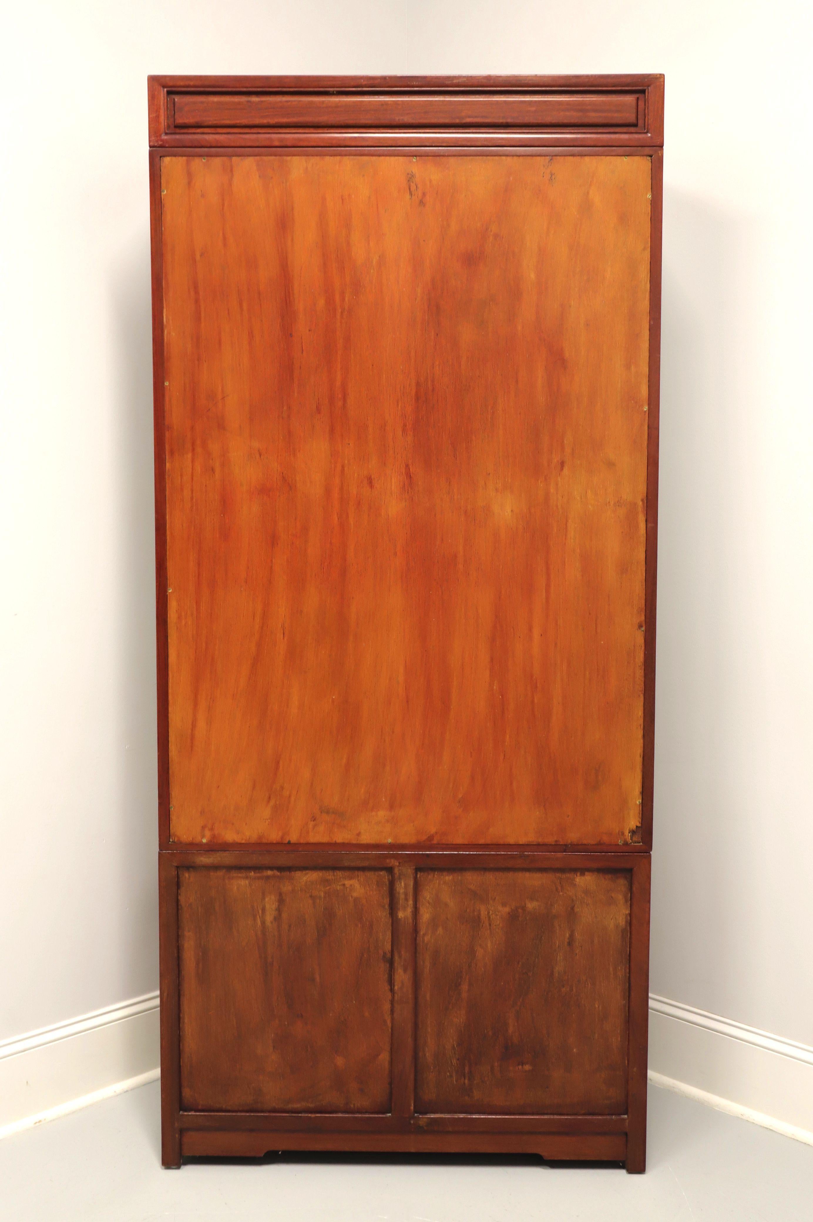 East Asian Mid 20th Century Asian Rosewood Curio Display Cabinet