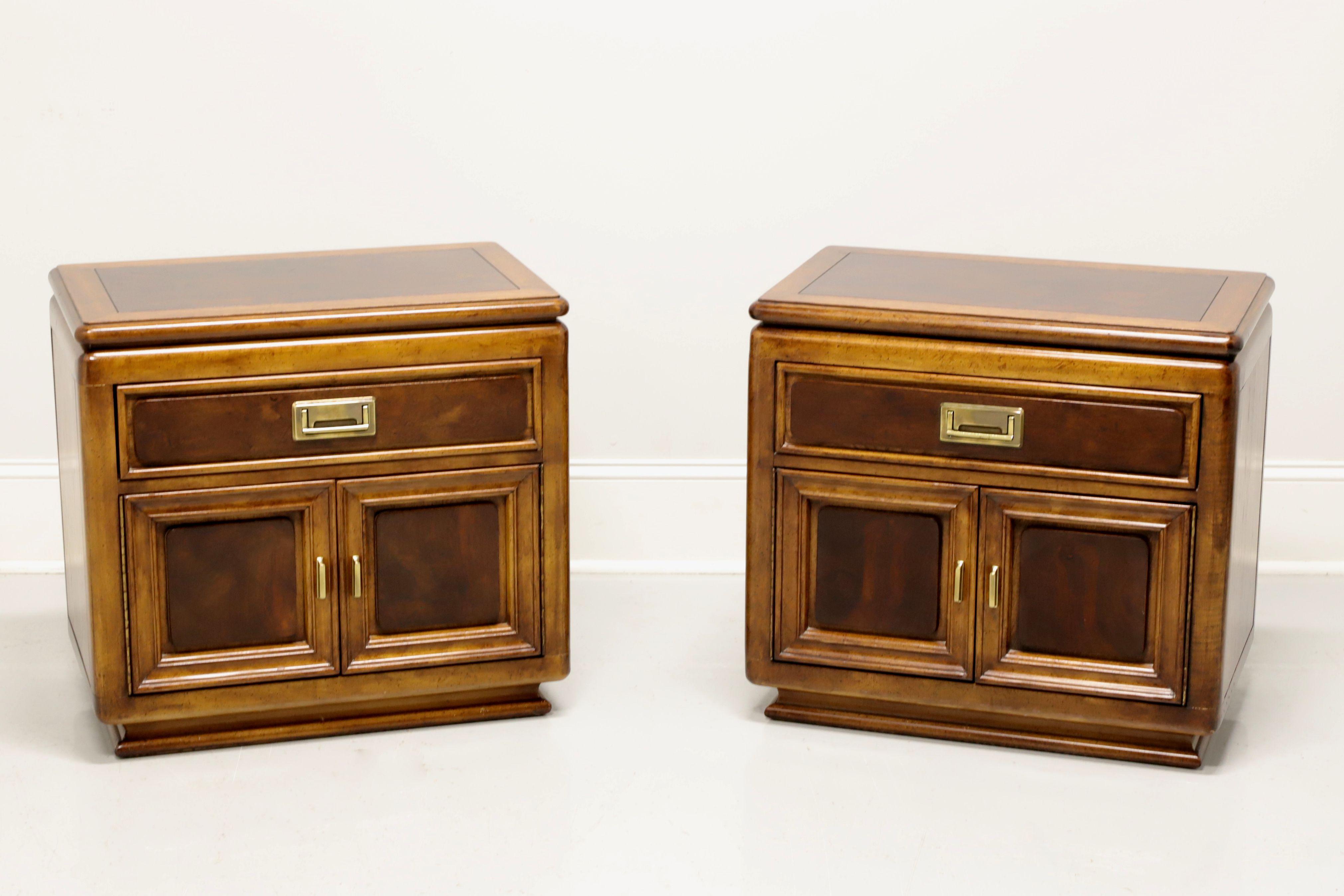 UNIQUE FURNITURE Mid 20th Century Asian Style Nightstands - Pair For Sale 4