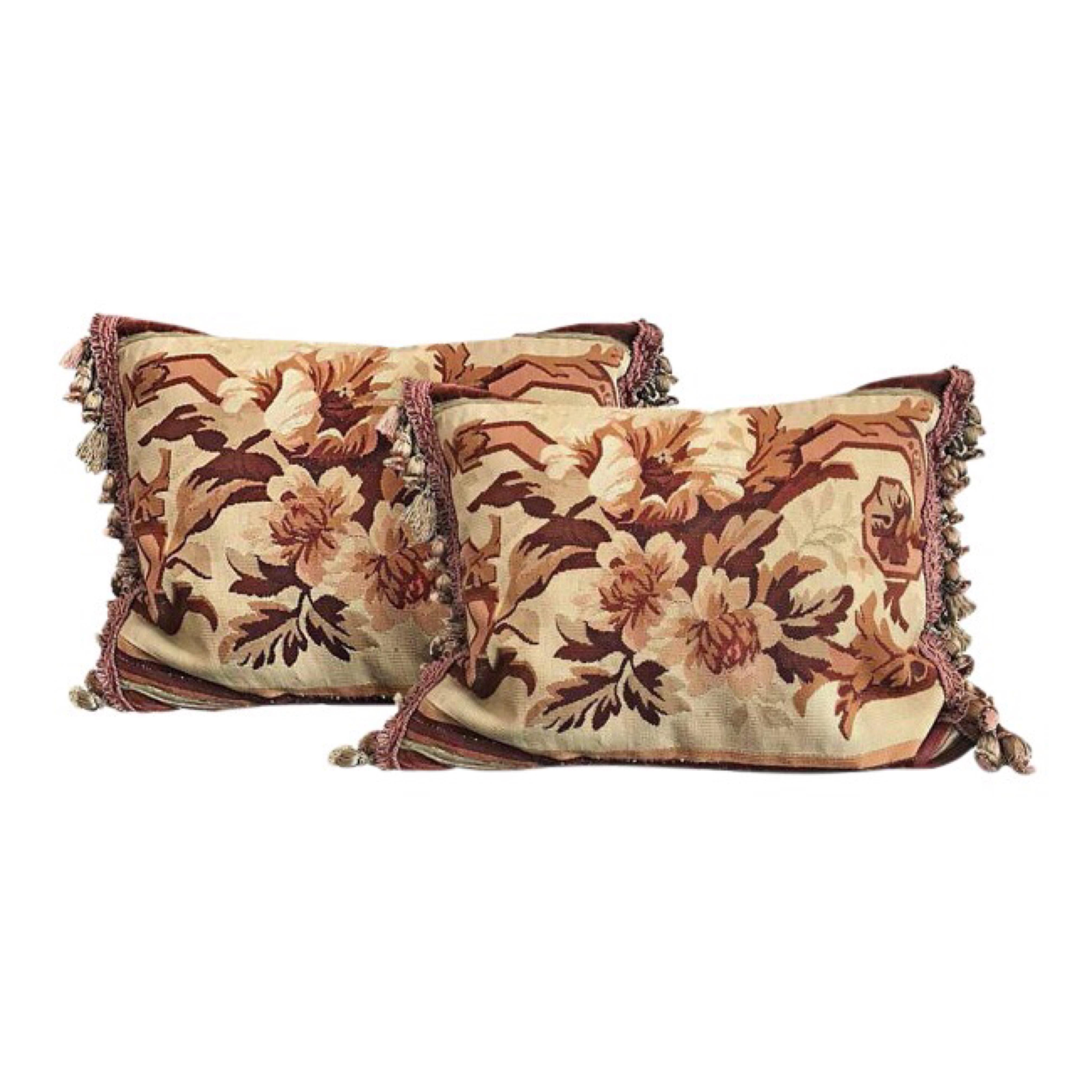 1970s Seahorse Aubusson Style Pillow For Sale at 1stDibs
