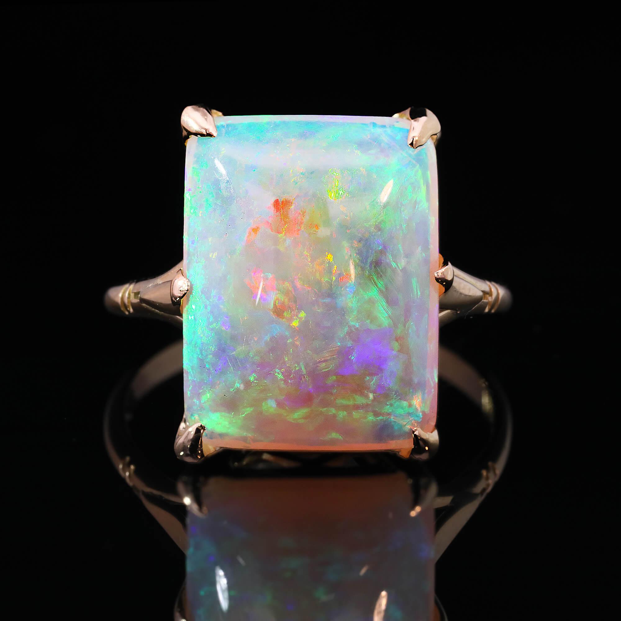 Mid 20th Century Australian Opal Ring 1