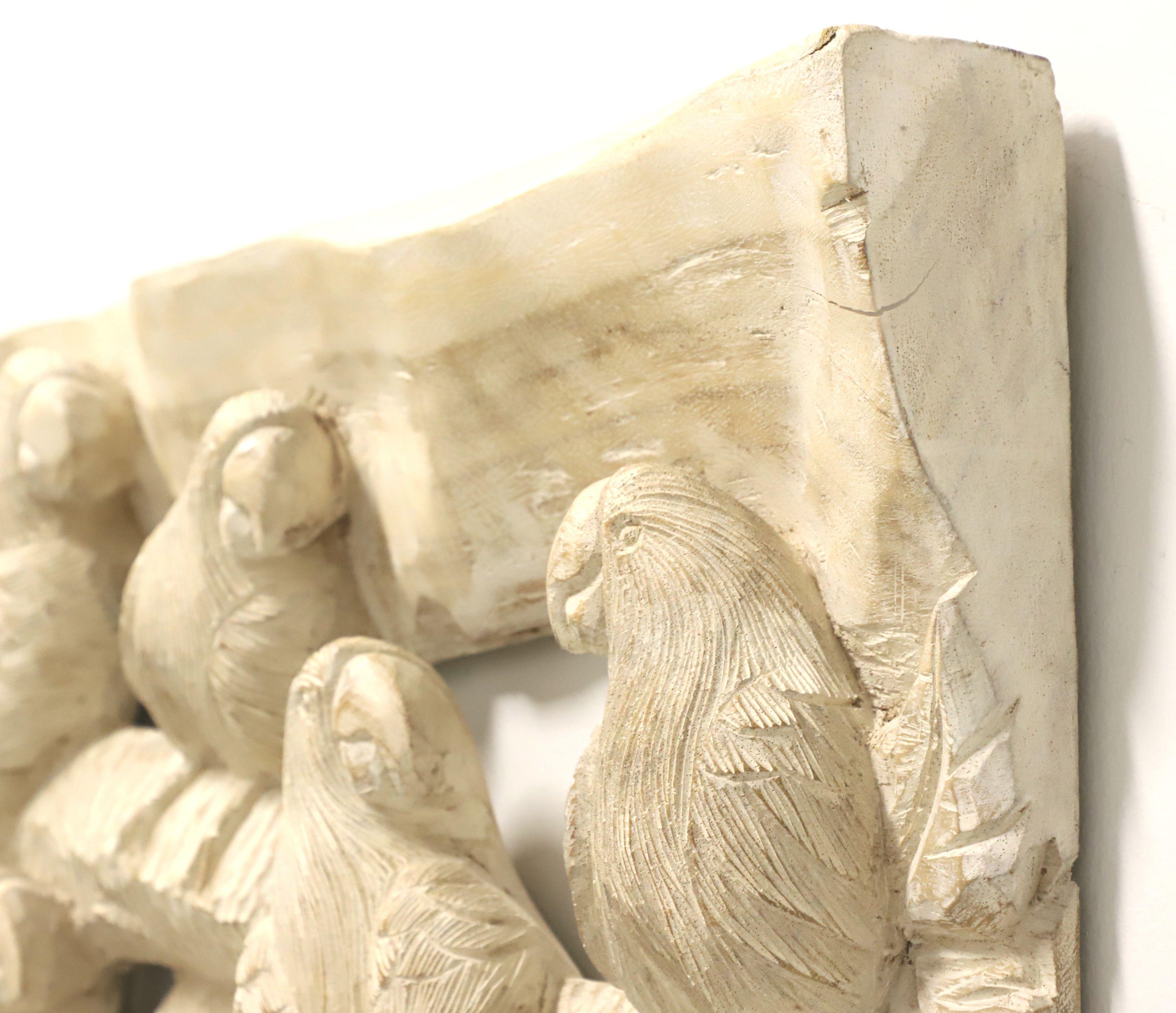 Mid 20th Century Avian Wood Carving - Parrots in a Tree For Sale 5