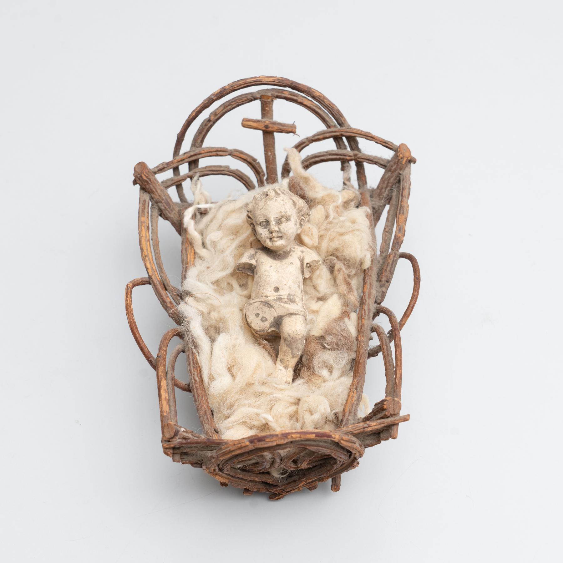 Baby Jesus-Figur in der Schöpfkelle aus der Mitte des 20. Jahrhunderts im Zustand „Gut“ im Angebot in Barcelona, Barcelona