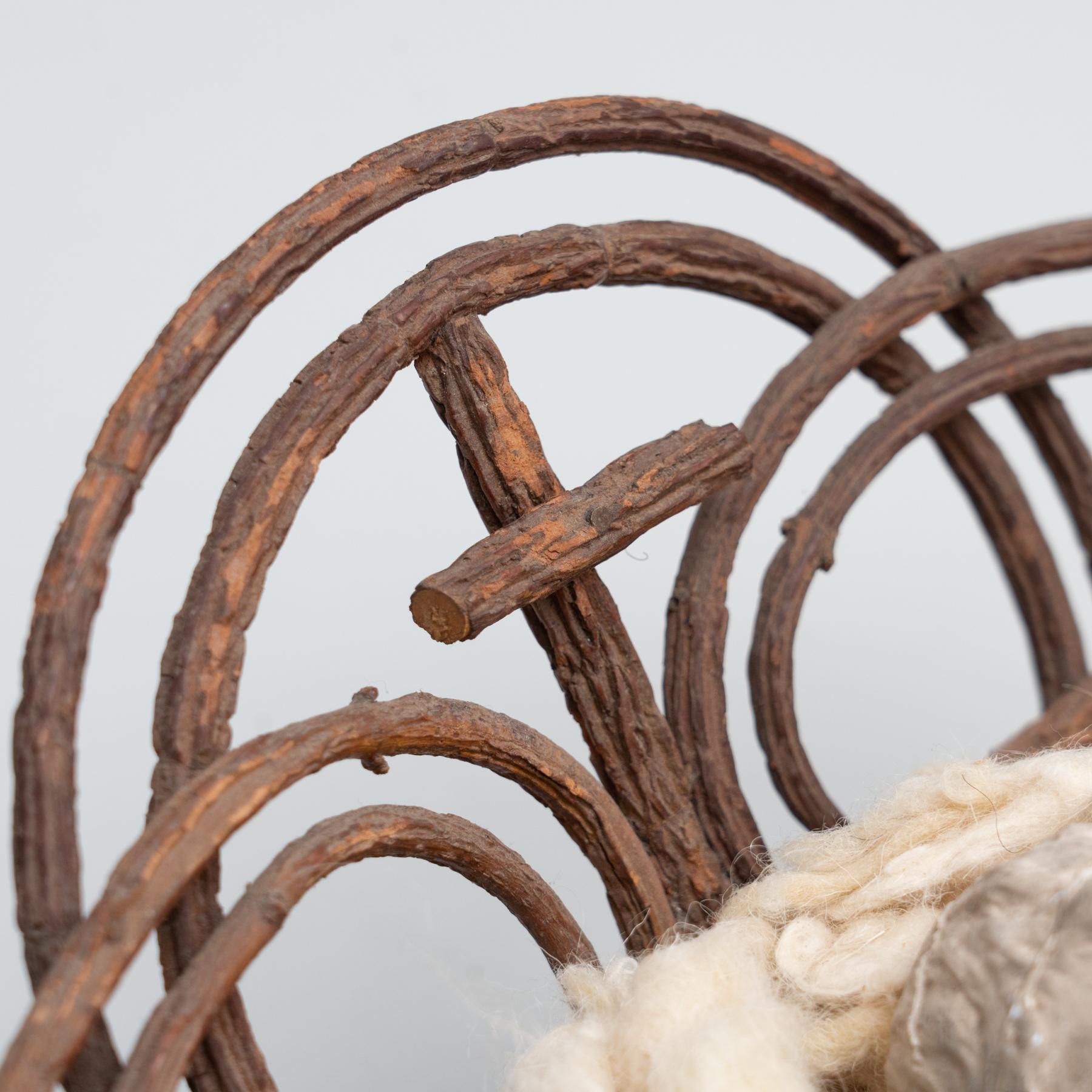 Mid-20th Century Baby Jesus Figure in the Cradle 1