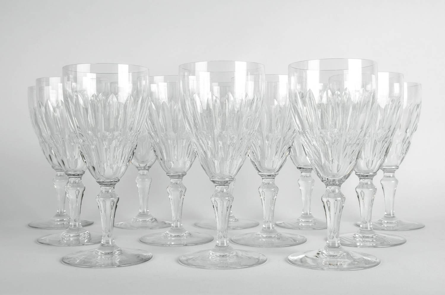 Mid-20th Century Baccarat Crystal Glassware Set 2