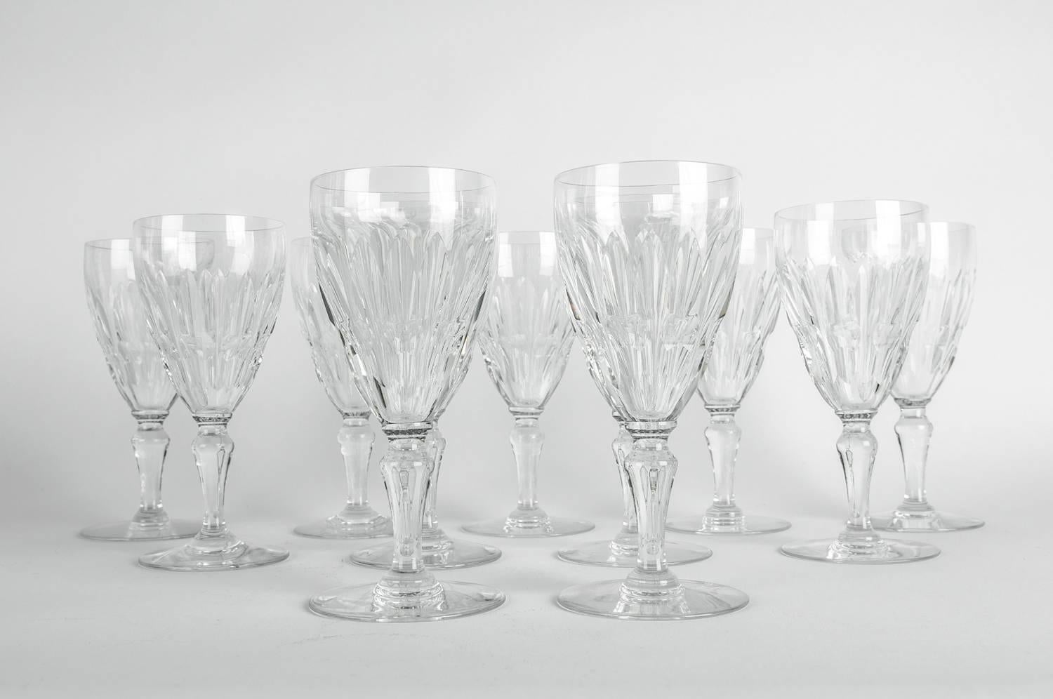Mid-20th Century Baccarat Crystal Glassware Set 4