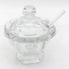 Mid-20th Century Baccarat Large Covered Jam Pot with Original Box