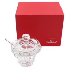 Mid-20th Century Baccarat Large Covered Jam Pot with Original Box