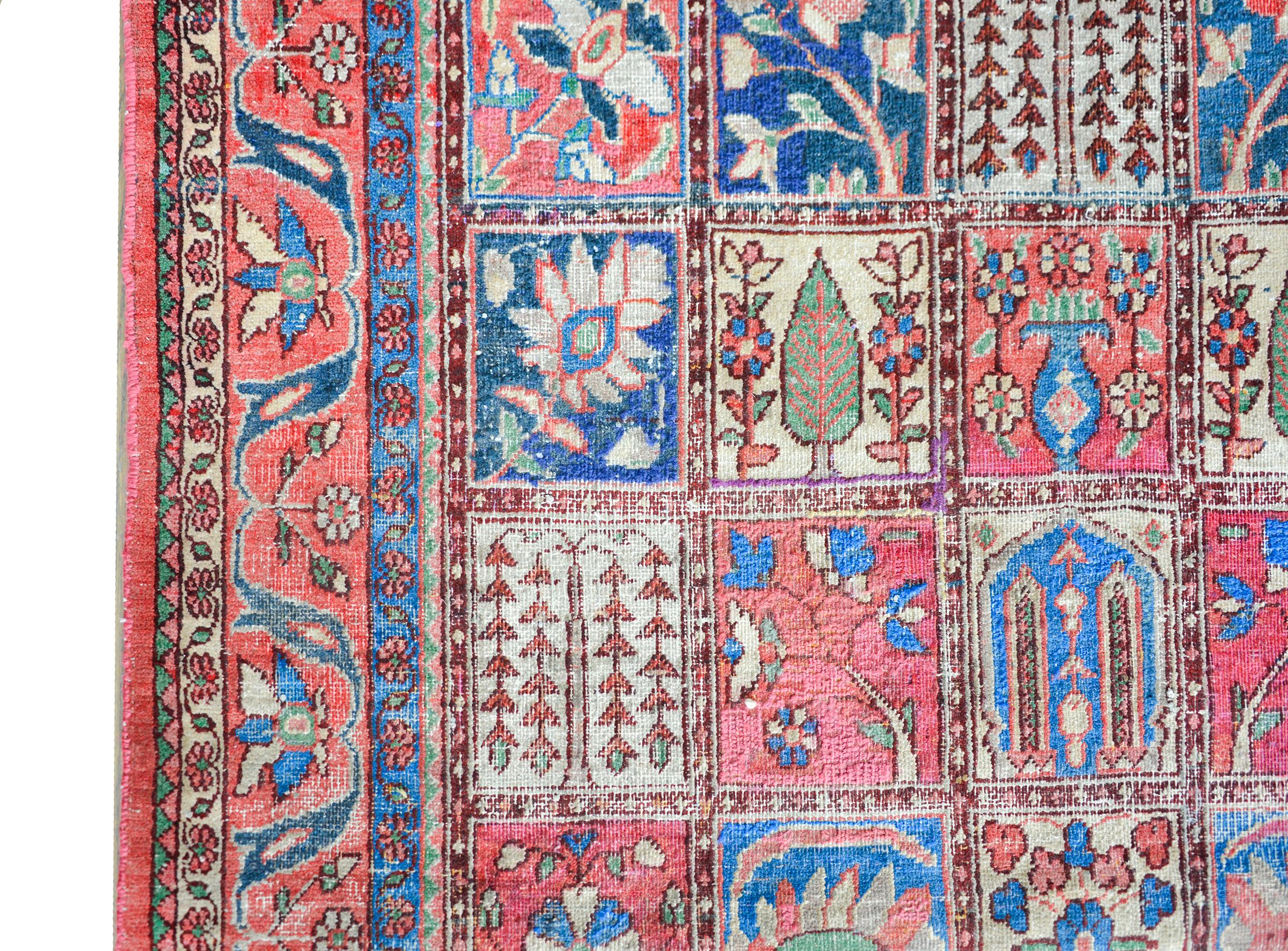 Hand-Knotted Mid-20th Century Bakhtiari Rug For Sale