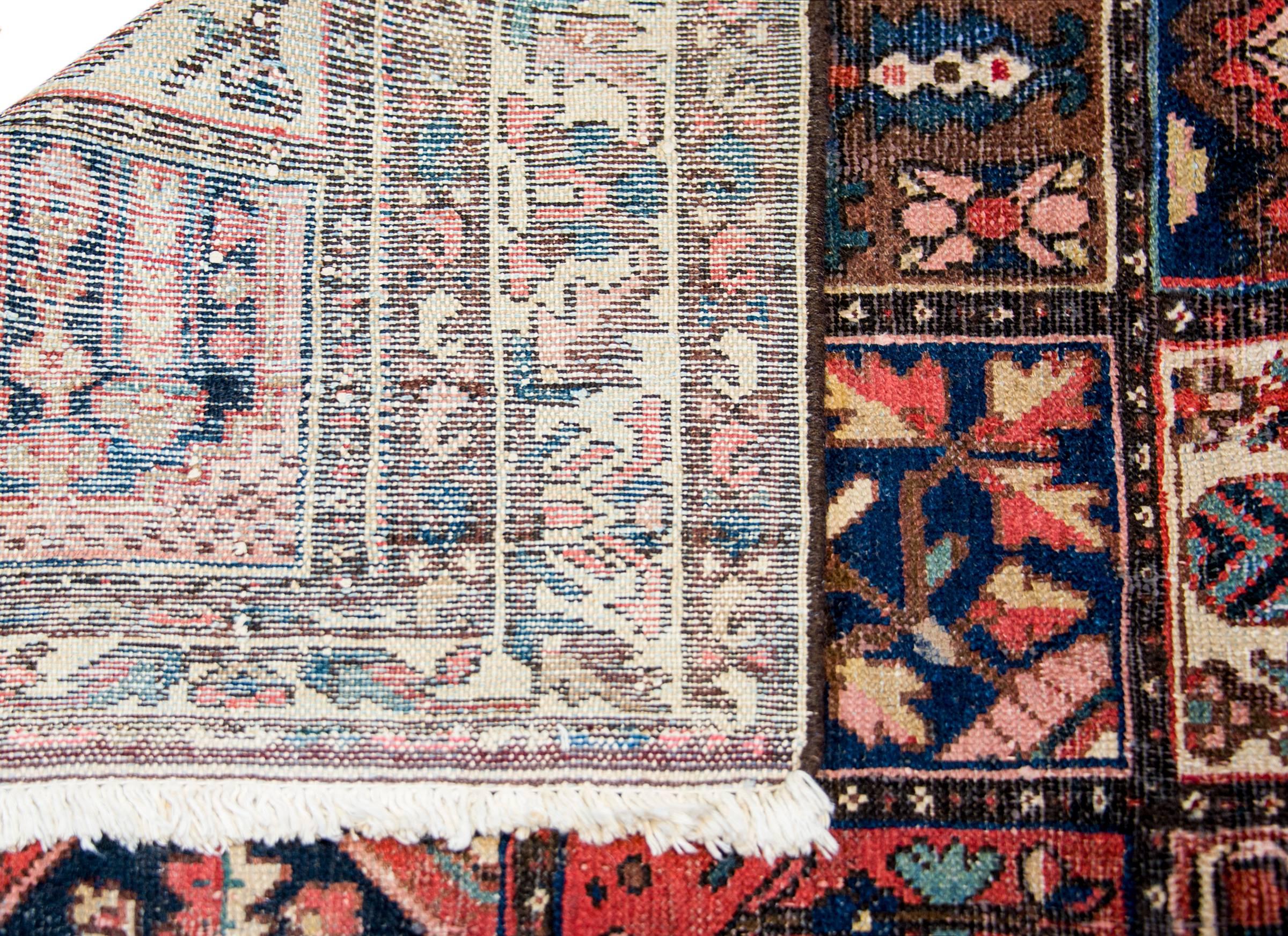 Vegetable Dyed Mid-20th Century Bakhtiati Rug For Sale