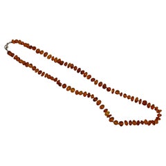 Collar de ámbar báltico de mediados del siglo XX con cuentas pulidas graduadas