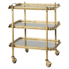 Mitte 20. Jahrhundert - Barwagen - Messing und Glas
