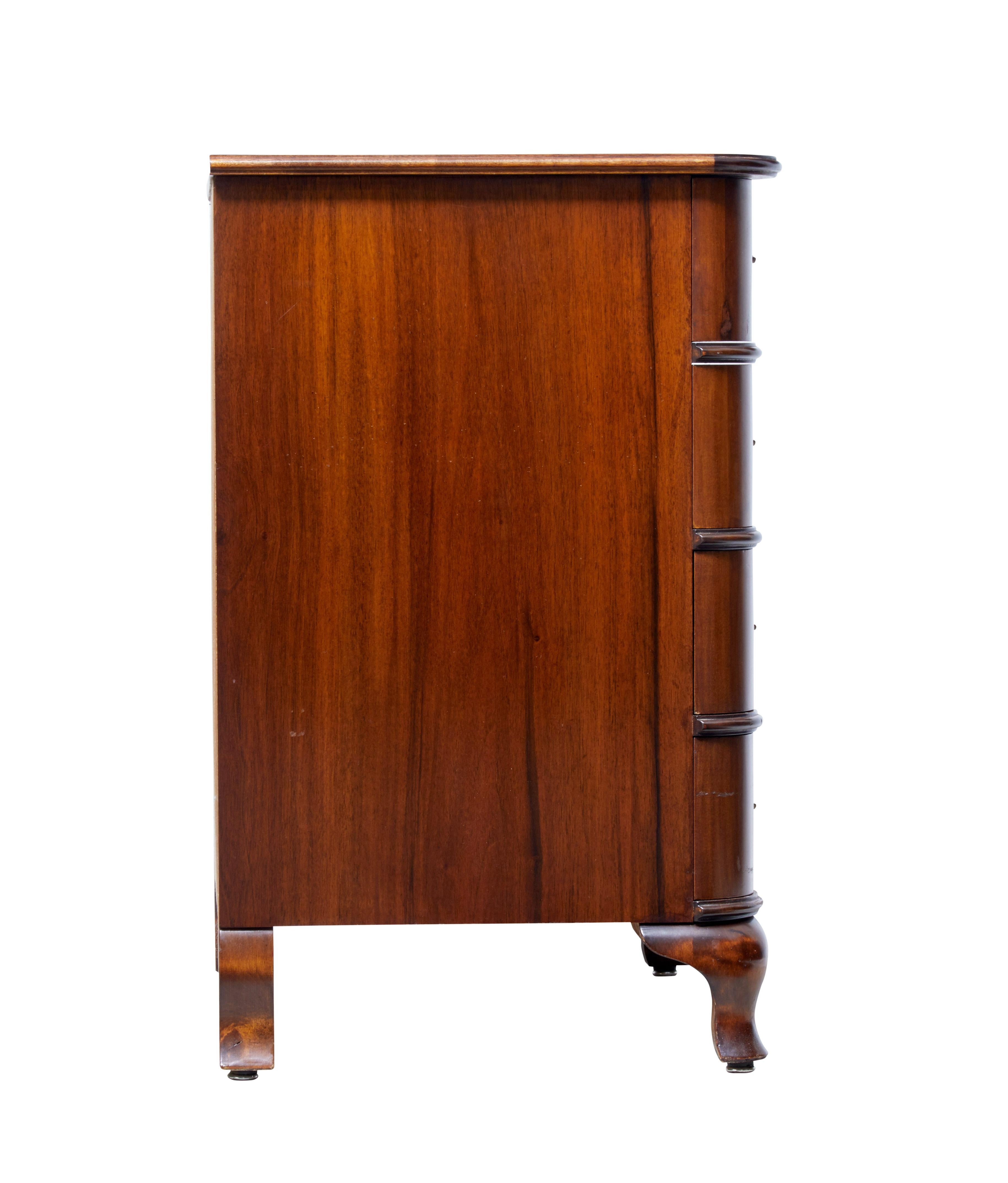 Woodwork Mid-20th Century Baroque Inspired Walnut Chest of Drawers