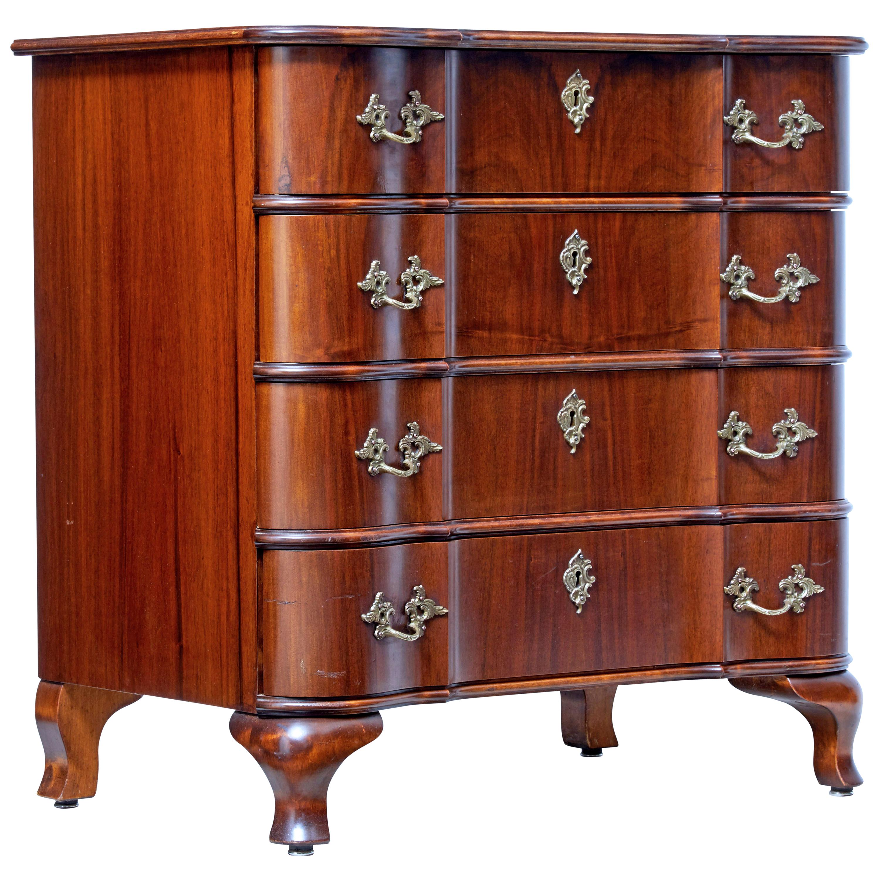 Mid-20th Century Baroque Inspired Walnut Chest of Drawers