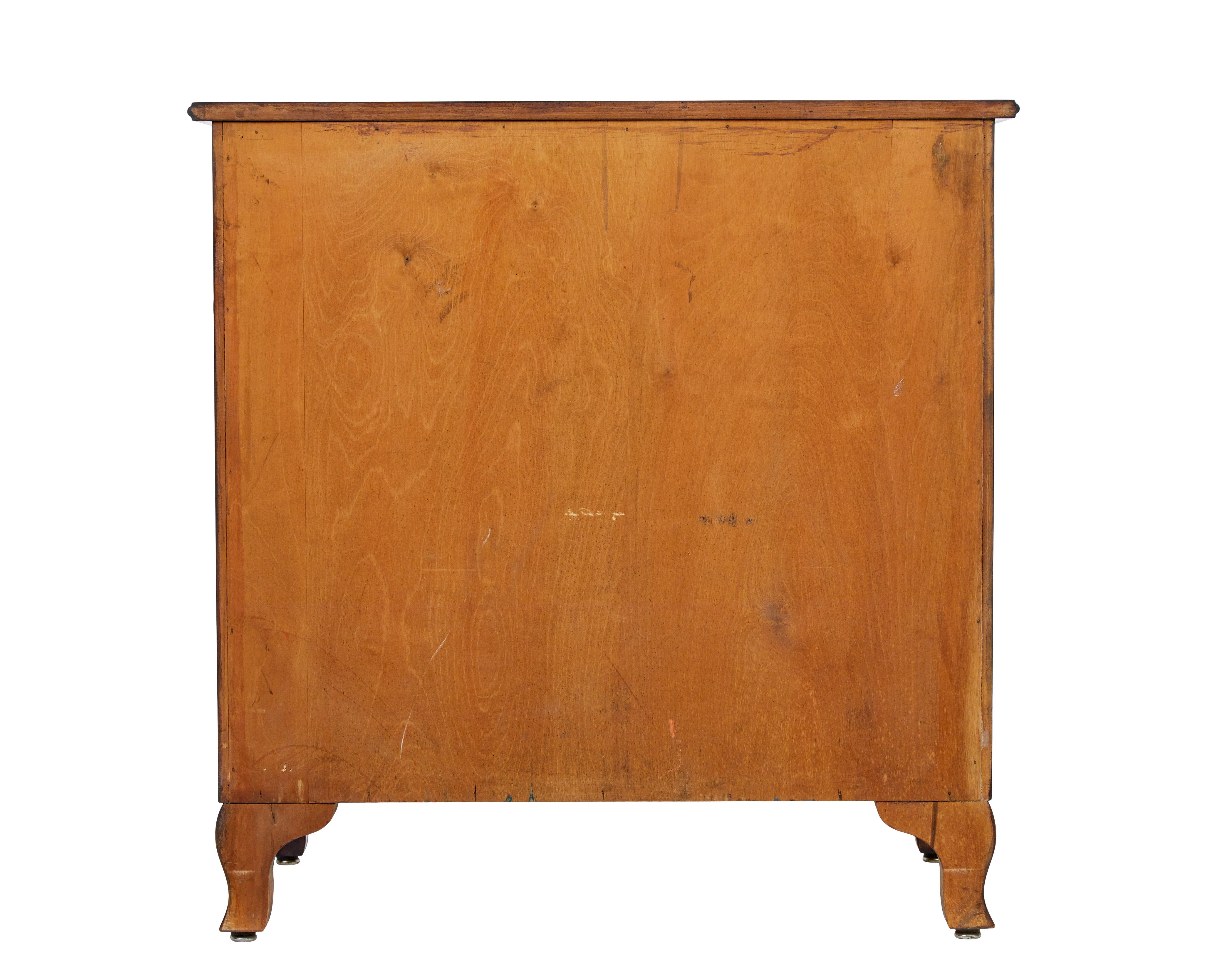 Swedish Mid 20th Century baroque revival walnut chest of drawers For Sale