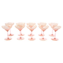 Mid 20th Century Barware / Tableware Crystal Coupe Service