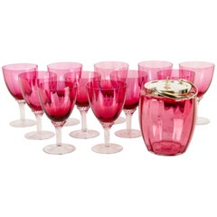 Mid-20th Century Barware / Tableware Crystal Service for 11 People