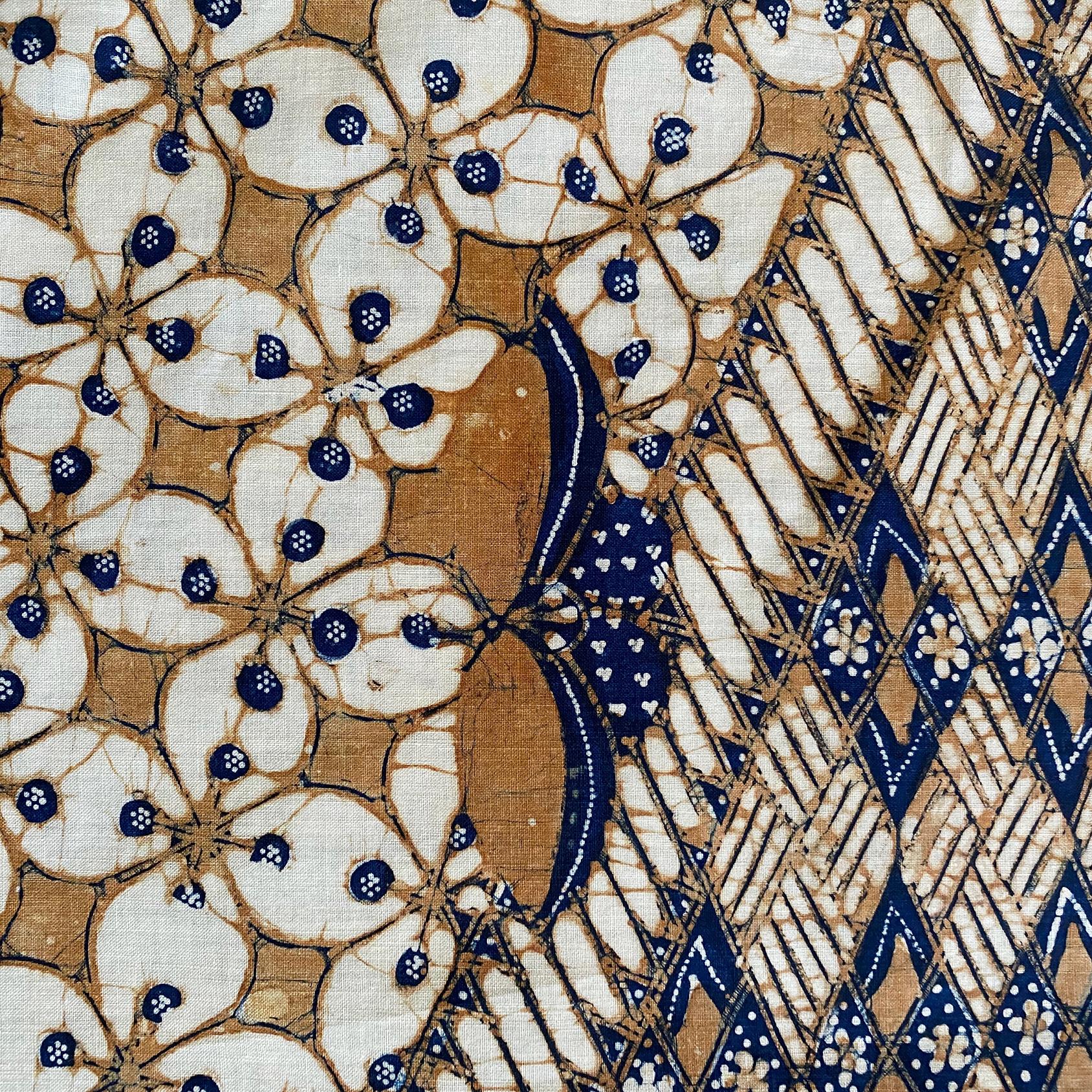 Hand-Woven Mid-20th Century Batik, Kain, Hip-Wrap Clothing Garment, Java