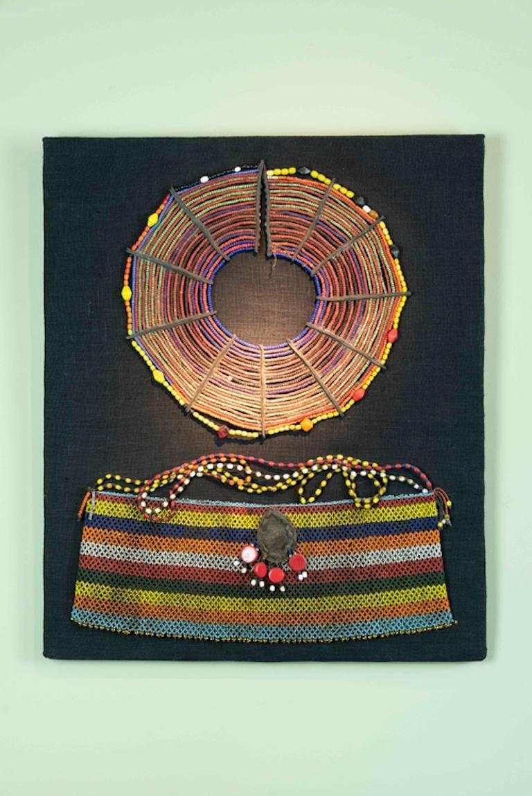 Mid-20th Century Beaded Neck Adornment and Apron. Pokot, Kenya In Good Condition For Sale In London, GB