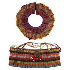 Adorno para el cuello y delantal con cuentas de mediados del siglo XX. Pokot, Kenia