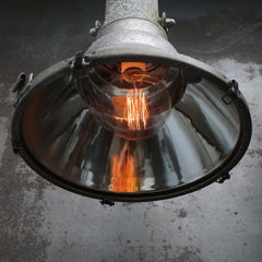 Mid-20th Century Belgian Pendant Lamp by DAB, Aluminium & Glass