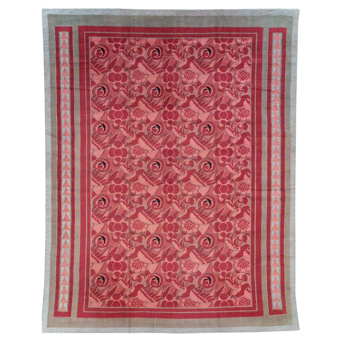 Mid-20th Century Belgian Art Deco Room Size Carpet