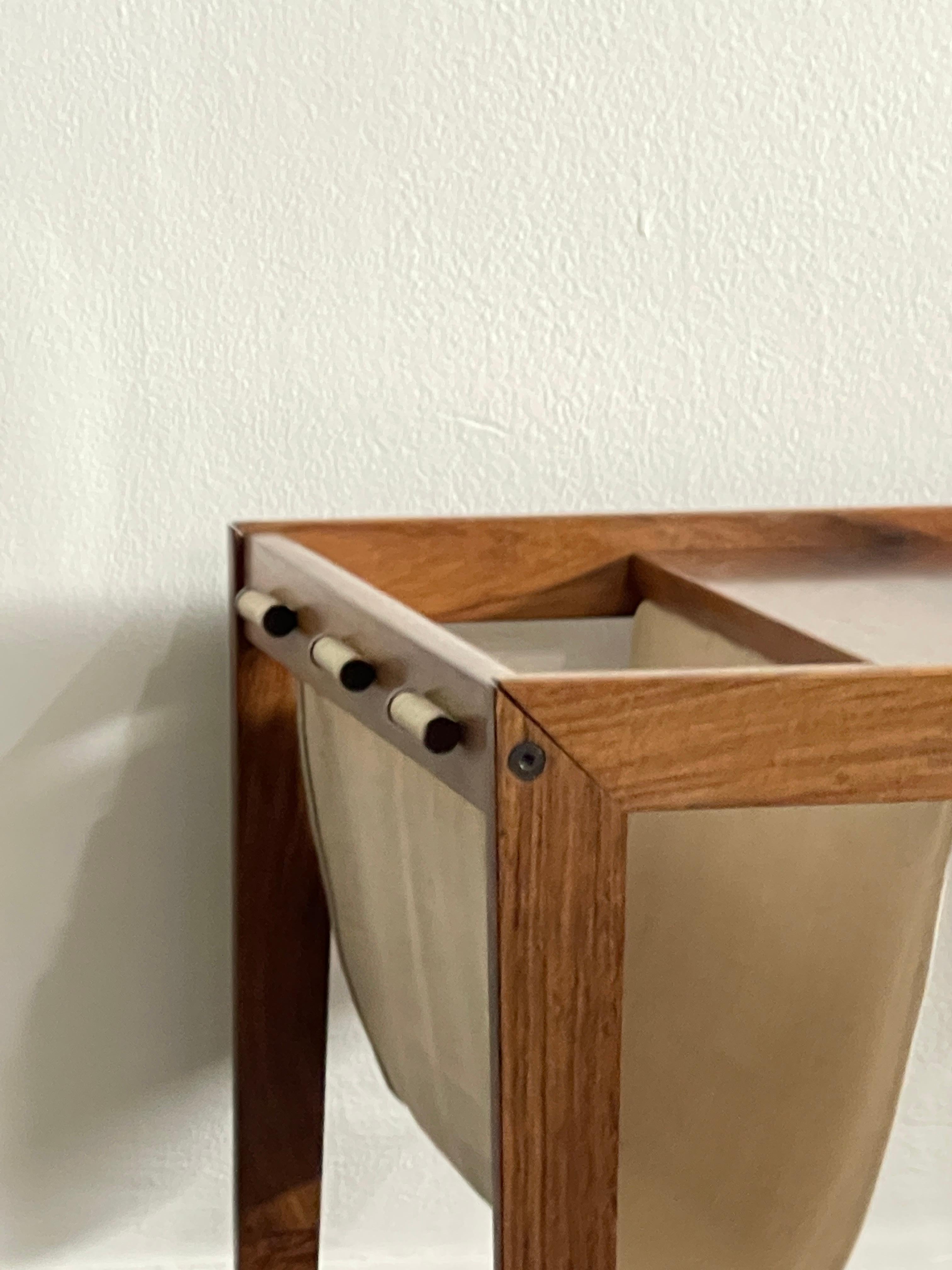 Hand-Crafted Mid 20th Century Bent Silberg Mobler Danish Modern Magazine Rack / End Table