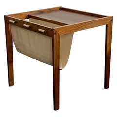 Mid 20th Century Bent Silberg Mobler Danish Modern Magazine Rack / End Table