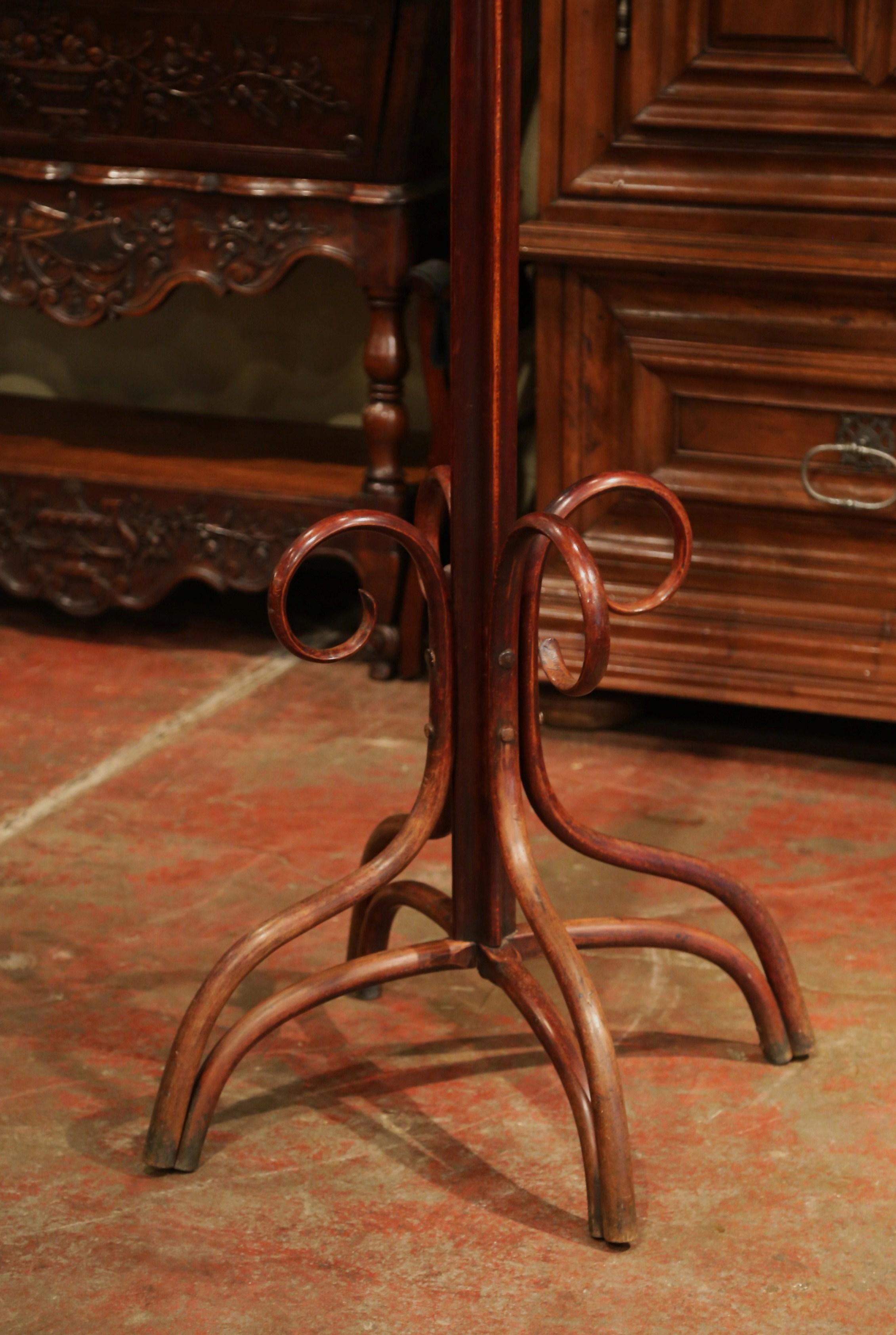 Art Deco Mid-20th Century French Bentwood Swivel Coat Stand Thonet Style