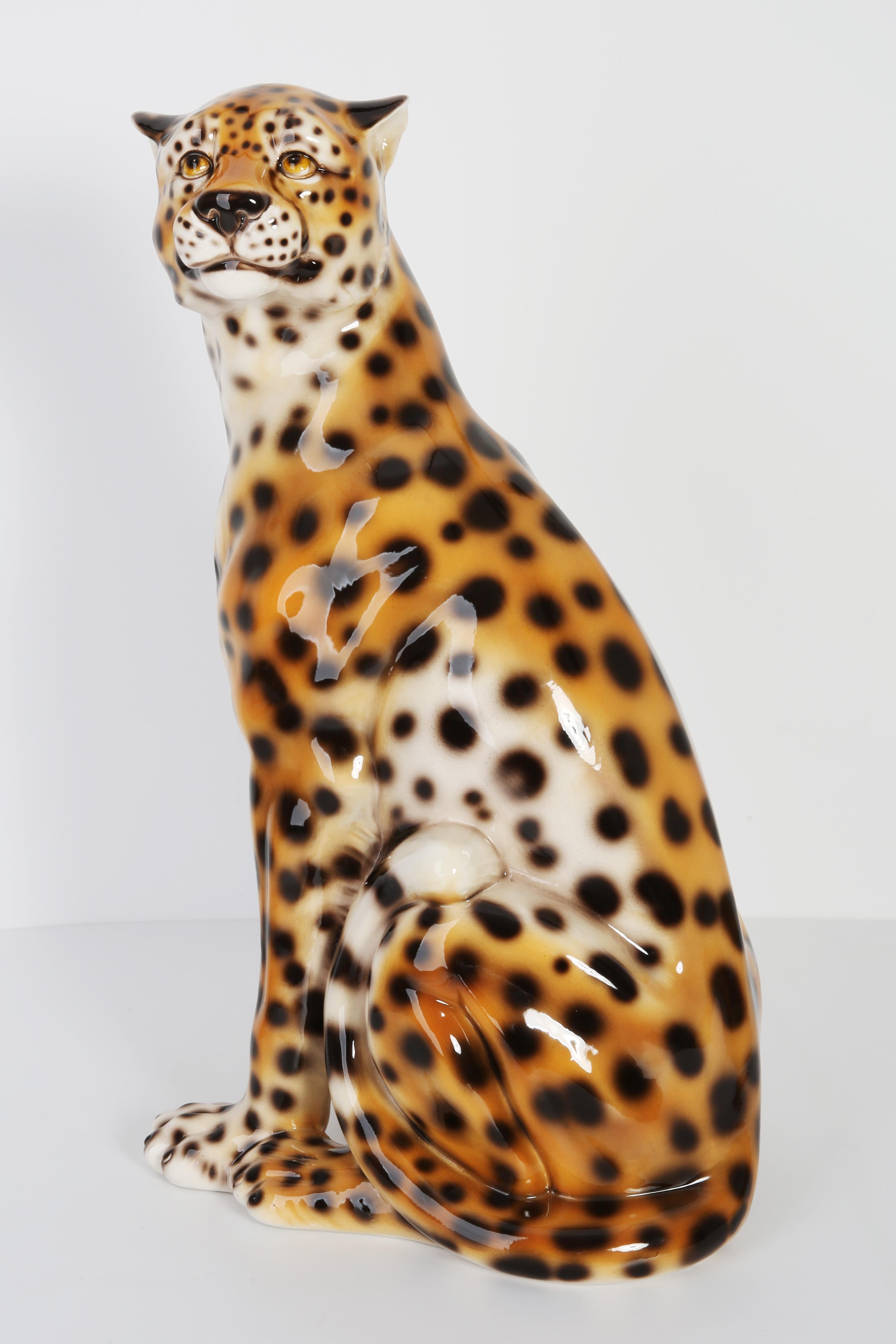 italian ceramic leopard