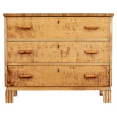 Vintage Mid 20th Century Birch Chest of Drawers Axel Larsson