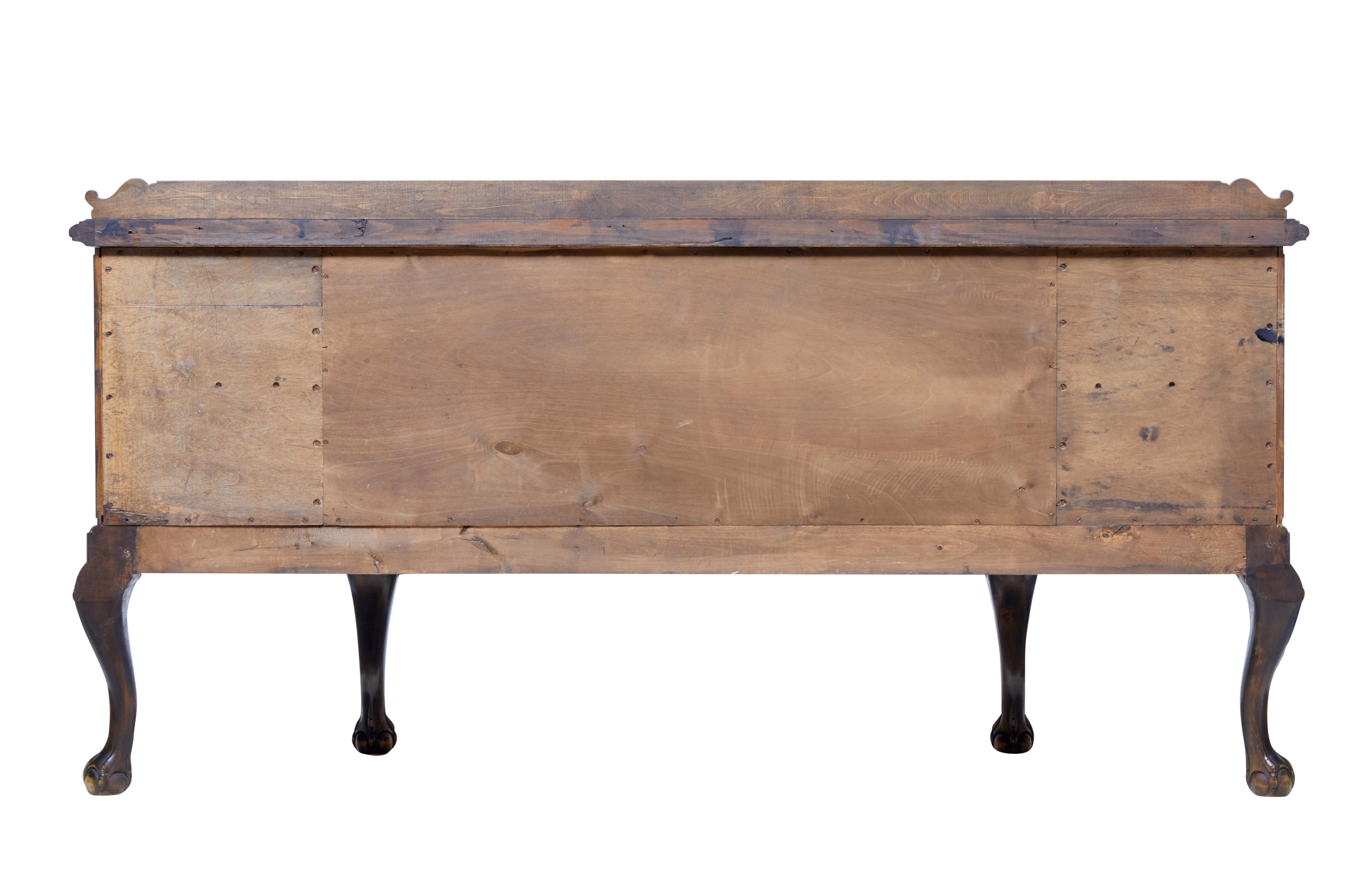 Woodwork Mid-20th Century Birch Chippendale Inspired Sideboard