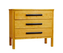 Mid 20th century birch Scandinavian chest of drawers