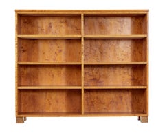 Mid 20th Century Birch Tall Open Bookcase