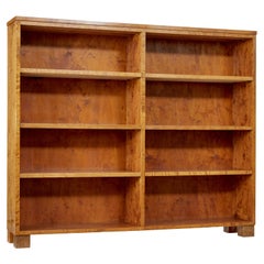 Mid 20th Century Birch Tall Open Bookcase