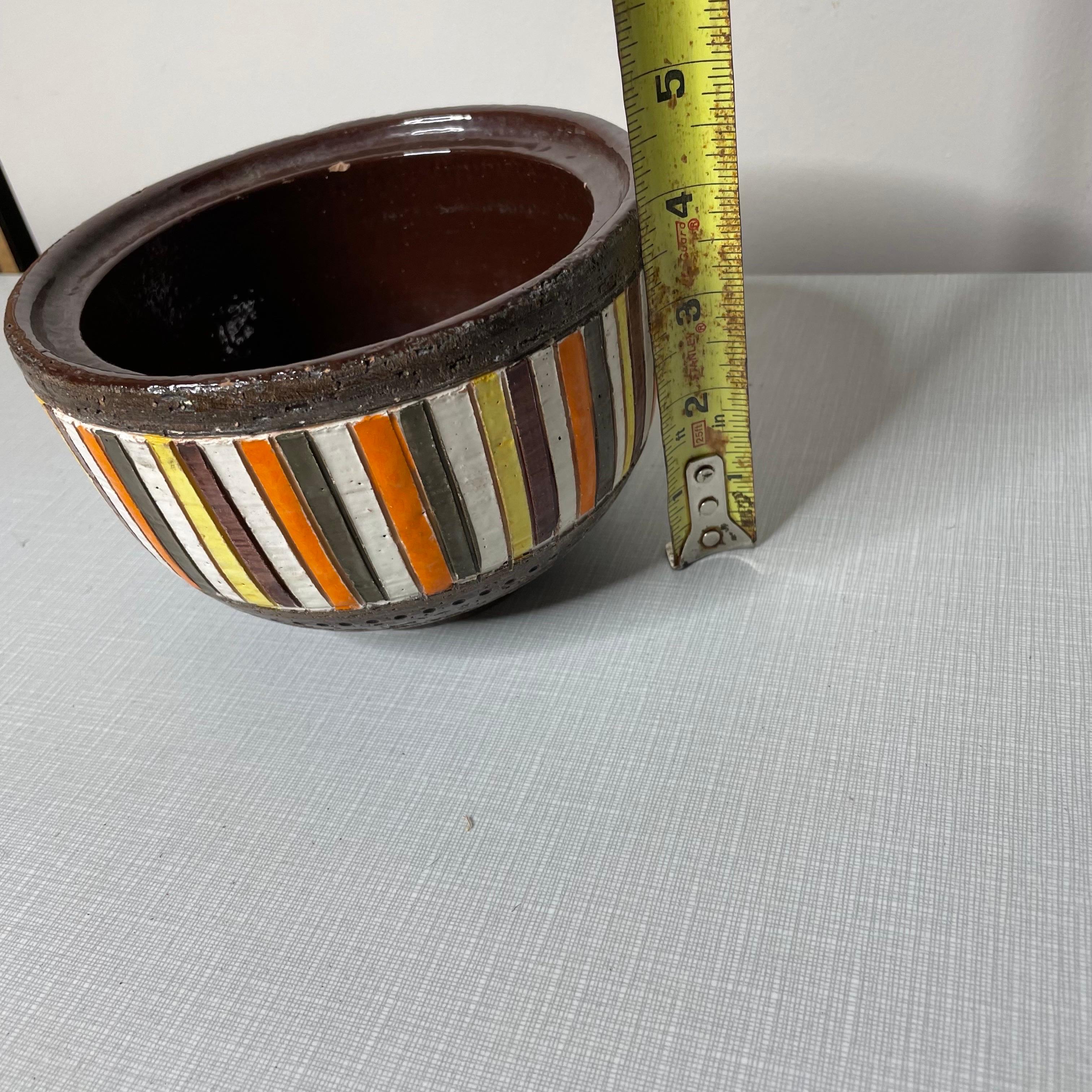 Mid 20th Century Bitossi for Rosenthal-Netter Italian Striped Cachepot For Sale 2