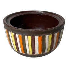 Mid 20th Century Bitossi for Rosenthal-Netter Italian Striped Cachepot