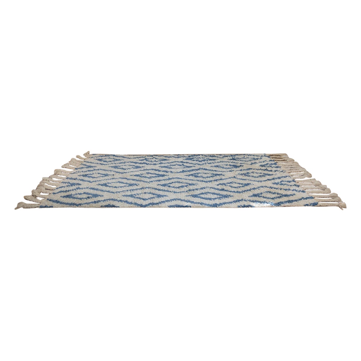Mid 20th century blue Moroccan Berber Rug - Carpet