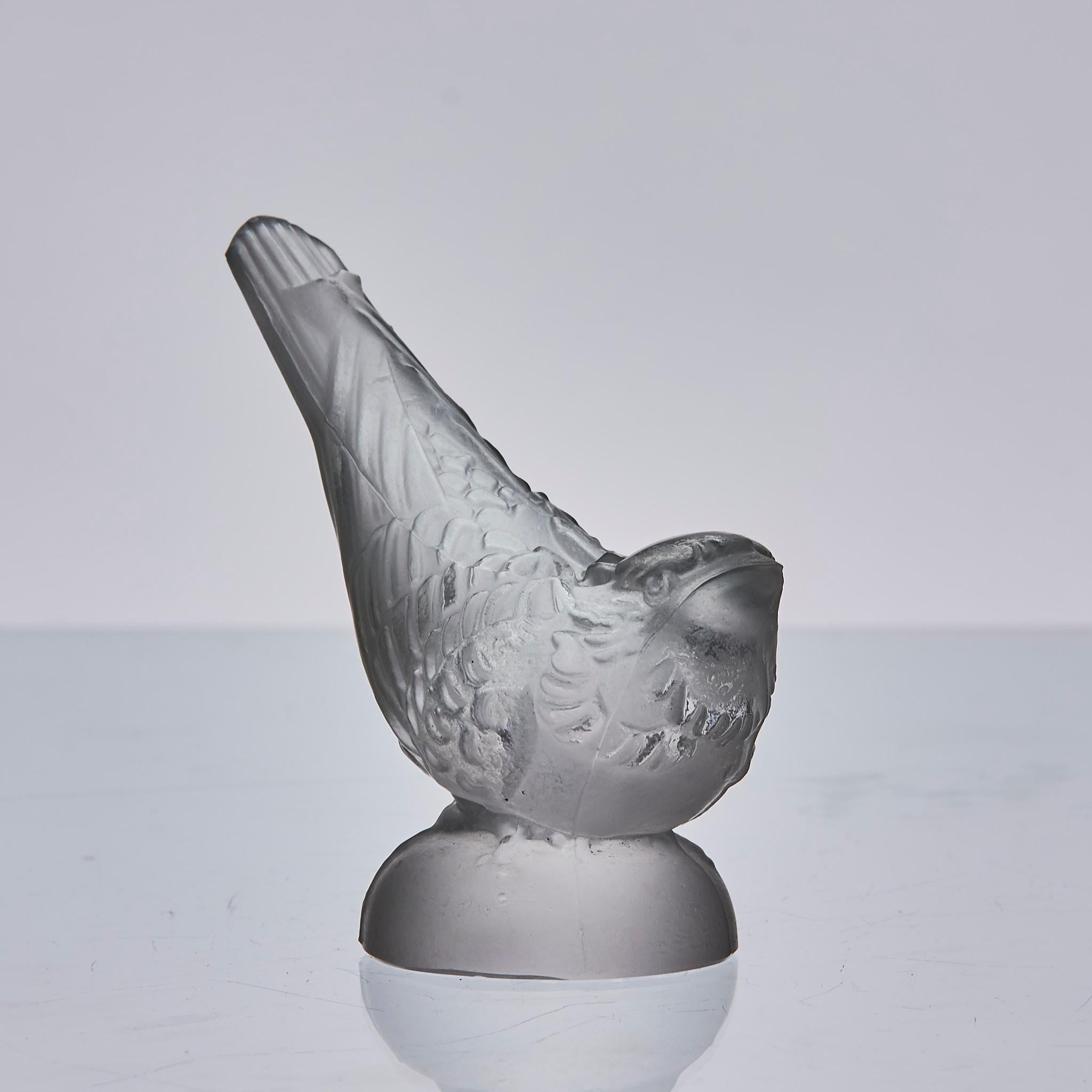Molded Mid 20th Century Bohemian Glass Figure entitled 