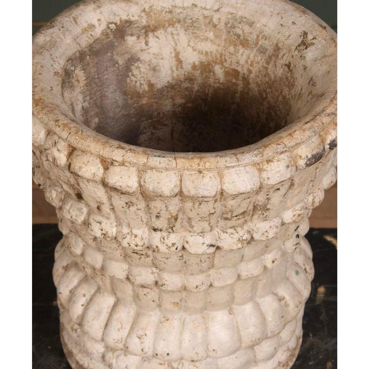 Mid 20th Century Boho Cast Stone Planter In Good Condition For Sale In West Palm Beach, FL