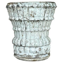 Vintage Mid 20th Century Boho Cast Stone Planter