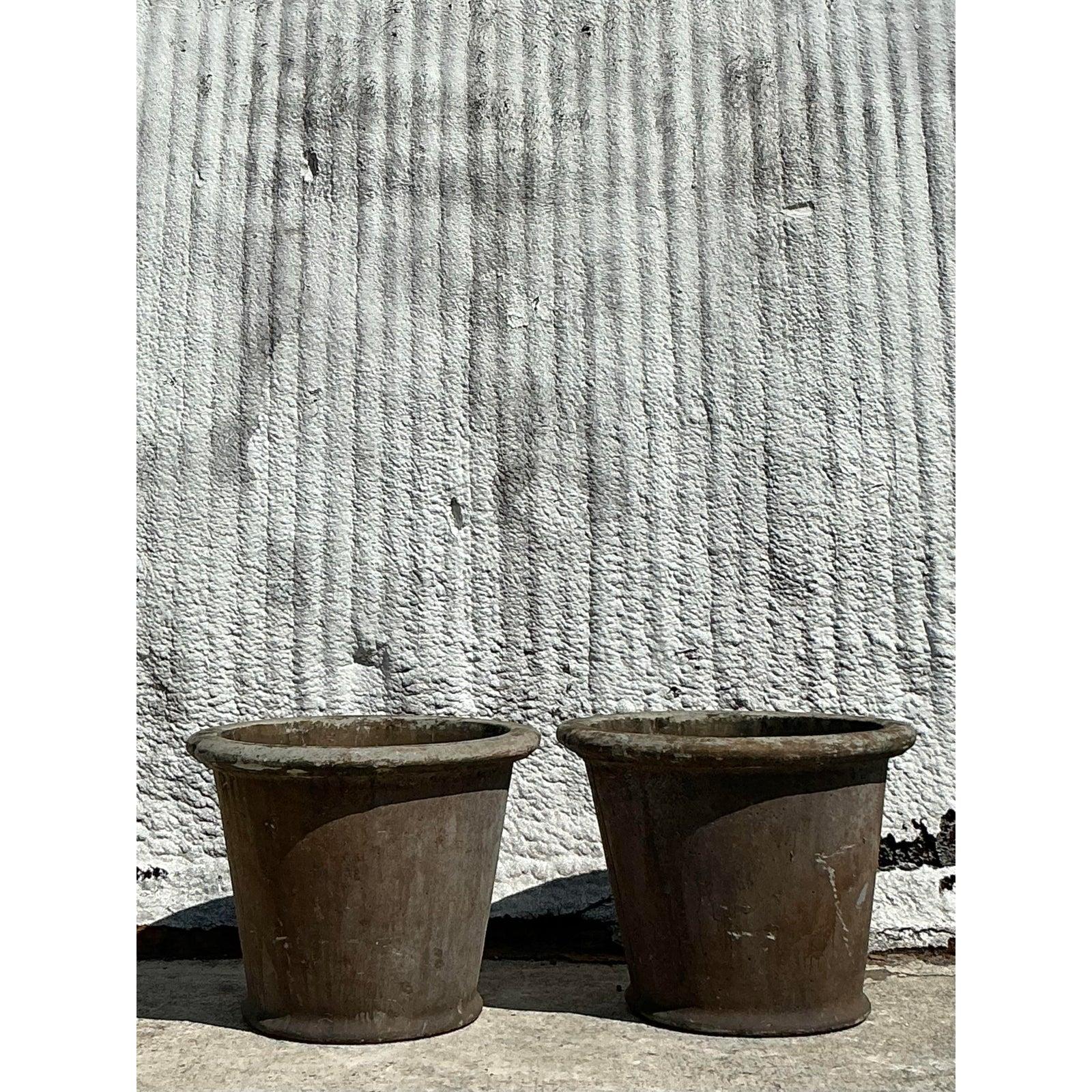Ceramica Vasi in ceramica smaltata Boho della metà del XX secolo - Una coppia in vendita