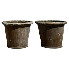 Pots en céramique émaillée Boho du milieu du 20e siècle - une paire